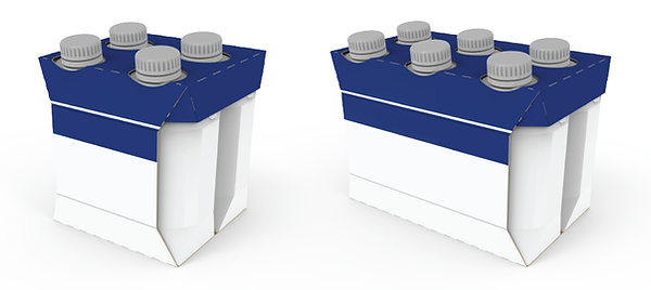 2 large containers with blue details